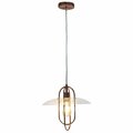 Lighting Business 13.5 x 13.5 x 13 in. 1 Light Modern Metal Pendant Light, Rose Gold LI1682436